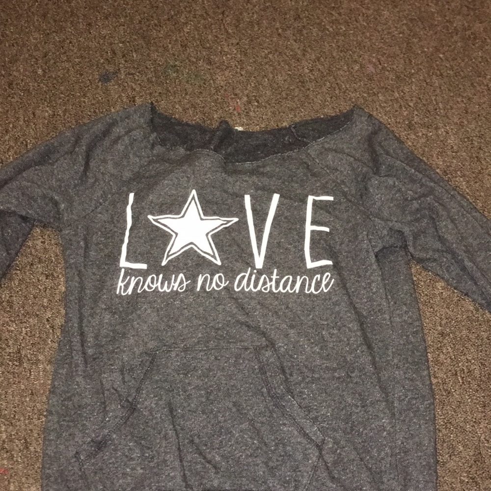 Gray off the shoulder sweater